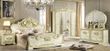 Camel Leonardo Italian Ivory Gloss and Gold 4 Door Wardrobe with Mirrors