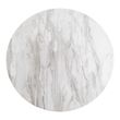 Bolzano White Marble Effect Round Bar Table with Gold Base