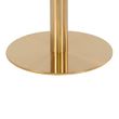 Bolzano White Marble Effect Round Bar Table with Gold Base