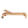 Andorra Natural Teak Wood Garden Sunlounger