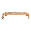 Andorra Natural Teak Wood Garden Sunlounger