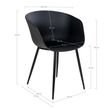 2 x Roda Black Garden Dining Chair