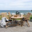 Salamanca Teak Wood 6-10 Seater Oval Extending Garden Dining Table - 180cm-240cm