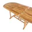 Salamanca Teak Wood 6-10 Seater Oval Extending Garden Dining Table - 180cm-240cm