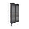 Adelaide Black Metal 2 Door Tall Cabinet