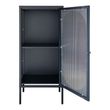 Adelaide Black Metal 1 Door Narrow Cabinet