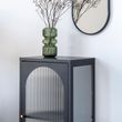 Adelaide Black Metal 1 Door Narrow Cabinet