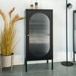 Adelaide Black Metal 1 Door Narrow Cabinet