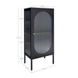 Adelaide Black Metal 1 Door Narrow Cabinet