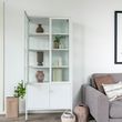 Brisbane White Metal 4 Door Display Cabinet