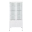 Brisbane White Metal 4 Door Display Cabinet