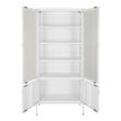 Brisbane White Metal 4 Door Display Cabinet