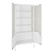 Brisbane White Metal 4 Door Display Cabinet