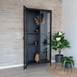 Brisbane Black Metal 2 Door Display Cabinet
