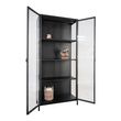 Brisbane Black Metal 2 Door Display Cabinet