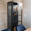Brisbane Black Metal 2 Door Display Cabinet