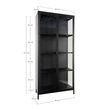 Brisbane Black Metal 2 Door Display Cabinet