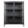 Brisbane Black Metal 2 Door Small Display Cabinet