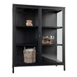 Brisbane Black Metal 2 Door Small Display Cabinet