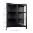 Brisbane Black Metal 2 Door Small Display Cabinet