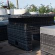 Maze Kingston Grey Rattan Deluxe Square Rising Table Corner Garden Dining Set