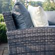 Maze Kingston Grey Rattan Deluxe Square Rising Table Corner Garden Dining Set