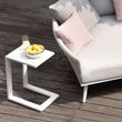 Maze White Aluminium Garden Side Table