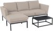 Maze Pulse Oatmeal Aluminium 3 Seater Chaise Garden Sofa Set