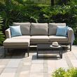 Maze Pulse Oatmeal Aluminium 3 Seater Chaise Garden Sofa Set