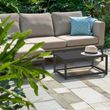 Maze Pulse Oatmeal Aluminium 3 Seater Chaise Garden Sofa Set