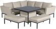 Maze Pulse Oatmeal 8 Seater Square Fire Pit Table Corner Garden Sofa Dining Set