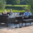 Maze Pulse Charcoal U Shape Rising Table Corner Garden Dining Sofa Set with Bench