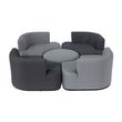 Maze Snug Lifestyle Suite Charcoal Sofa Garden Daybeds with Rising Table