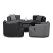 Maze Snug Lifestyle Suite Charcoal Sofa Garden Daybeds with Rising Table