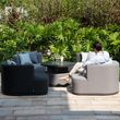 Maze Snug Lifestyle Suite Charcoal Sofa Garden Daybeds with Rising Table