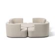 Maze Snug Lifestyle Suite Oatmeal Sofa Garden Daybeds with Rising Table