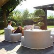 Maze Snug Lifestyle Suite Oatmeal Sofa Garden Daybeds with Rising Table