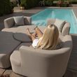 Maze Snug Lifestyle Suite Oatmeal Sofa Garden Daybeds with Rising Table
