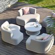 Maze Snug Lifestyle Suite Oatmeal Sofa Garden Daybeds with Rising Table