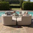 Maze Snug Lifestyle Suite Oatmeal Sofa Garden Daybeds with Rising Table