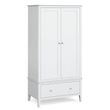 Hampstead White 2 Door 1 Drawer Double Wardrobe