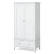 Hampstead White 2 Door 1 Drawer Double Wardrobe