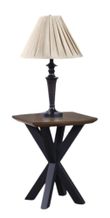 Nevada Curved Top Wooden Lamp Table