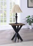 Nevada Curved Top Wooden Lamp Table