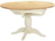 Lundy Ivory Painted 4-6 Seater Oval Extending Dining Table - Pedestal Base