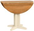 Lundy Ivory Painted 2 Seater Round Drop Leaf Dining Table