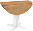 Lundy White Painted 2 Seater Round Drop Leaf Dining Table