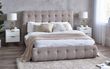 Odette Taupe Fabric Bed - Sizes Available
