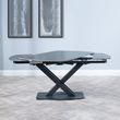Arctic 6-8 Seater Black Ceramic Swivel Top Extending Dining Table with Cross Base - 140cm-200cm