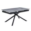 Apollo 6-8 Seater Grey Ceramic Extending Dining Table with Black Base - 160cm-220cm
